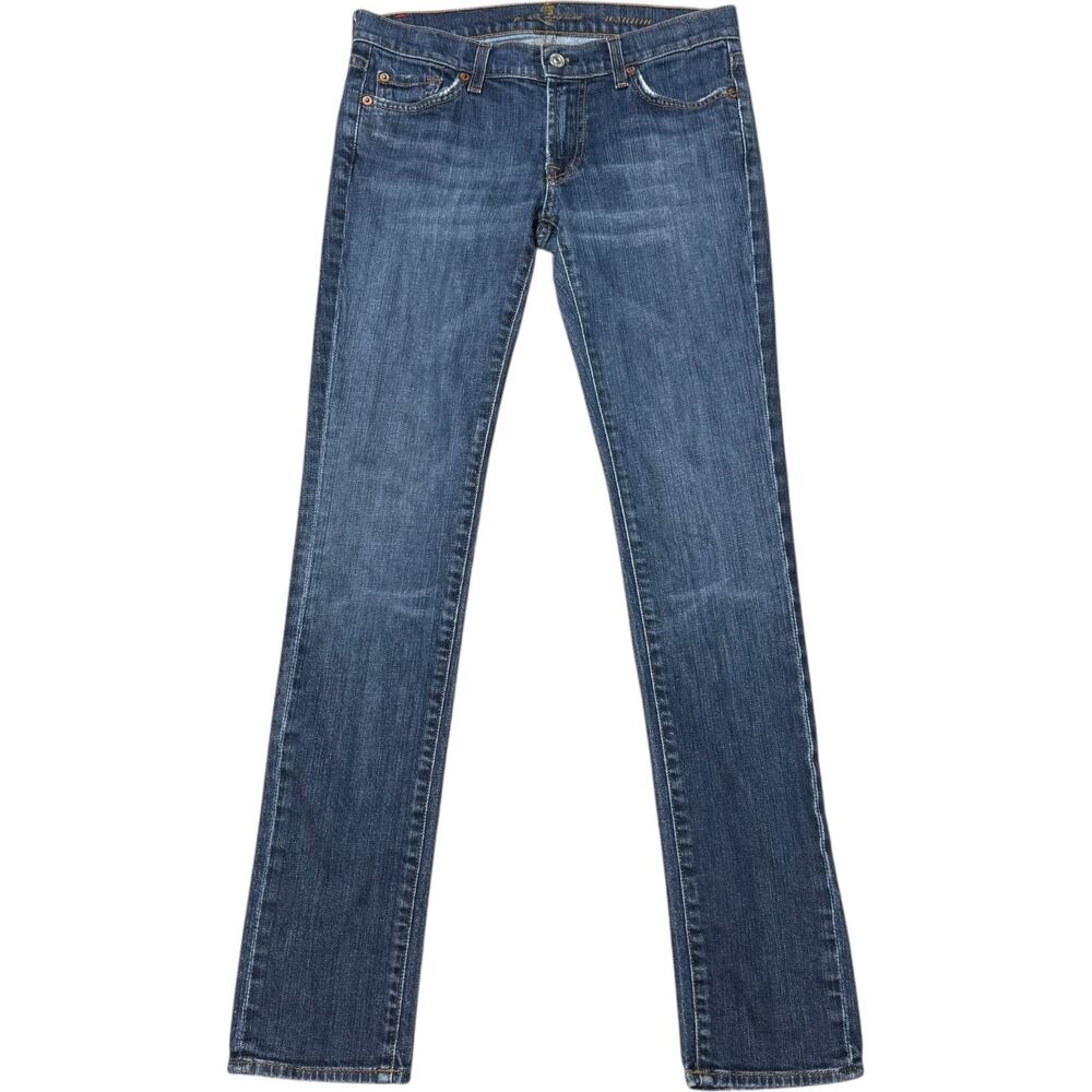 7 for all Mankind Roxanne Low Rise Skinny Jeans Medium Wash 27